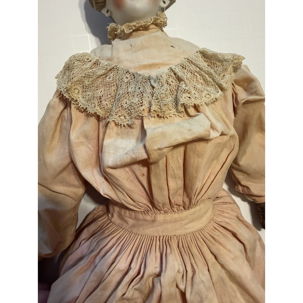Antique Bisque China Head Doll W/Orig Body 21" - Picture 7 of 15